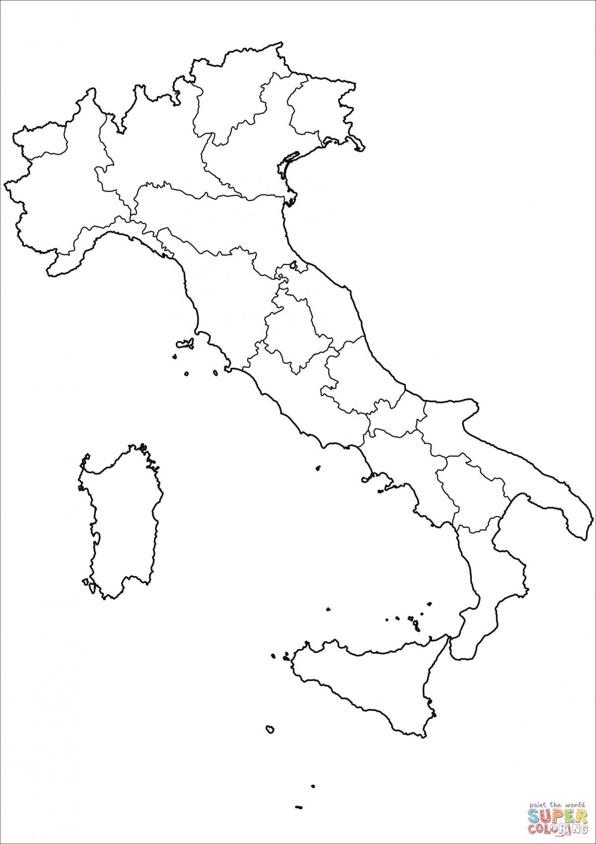 Pusta mapa Włoch