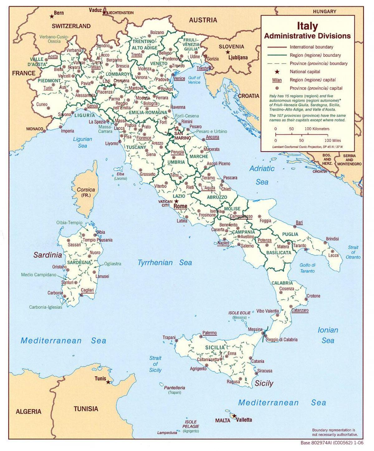Mapa miasta Włochy