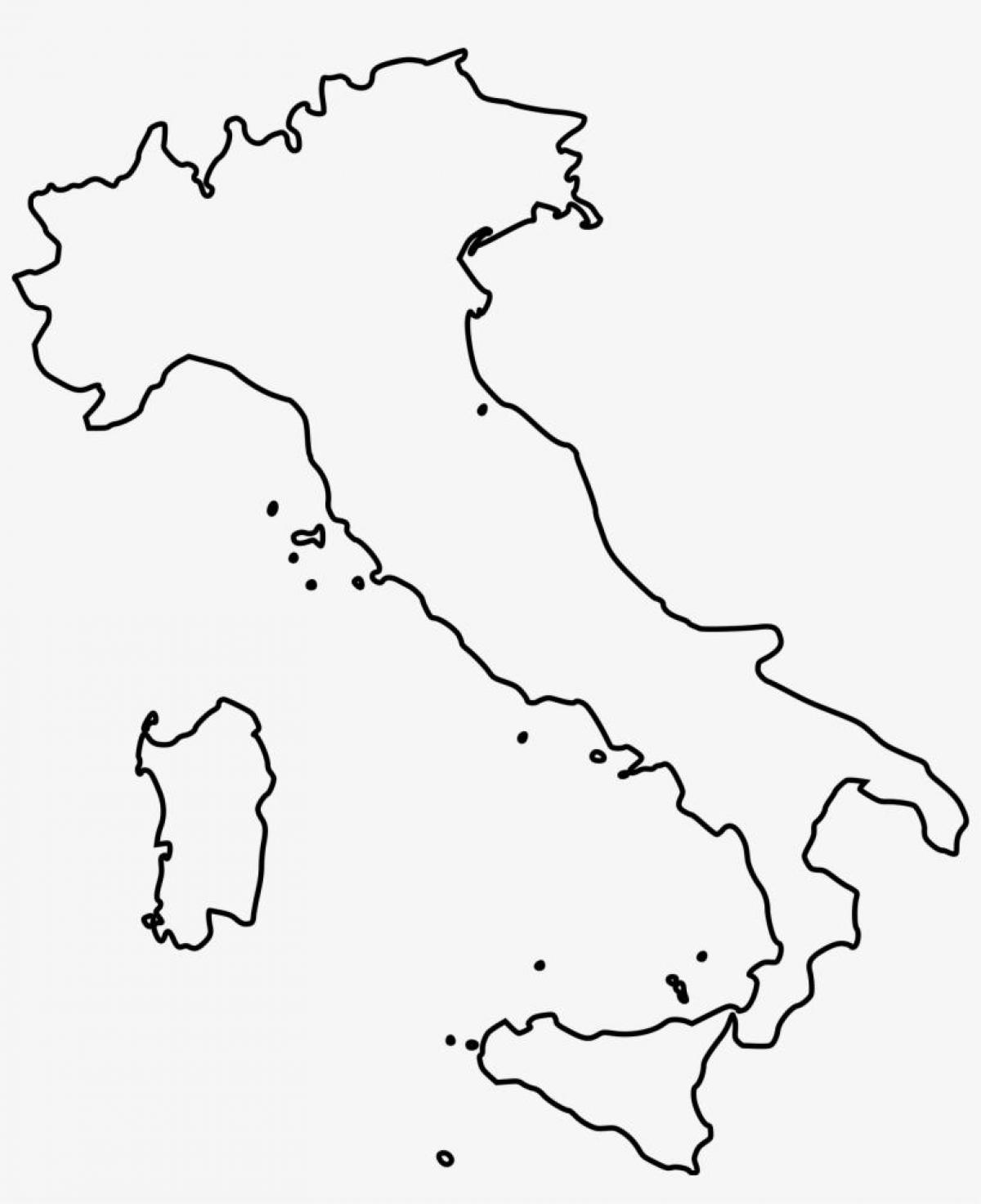 Mapa konturowa Włoch