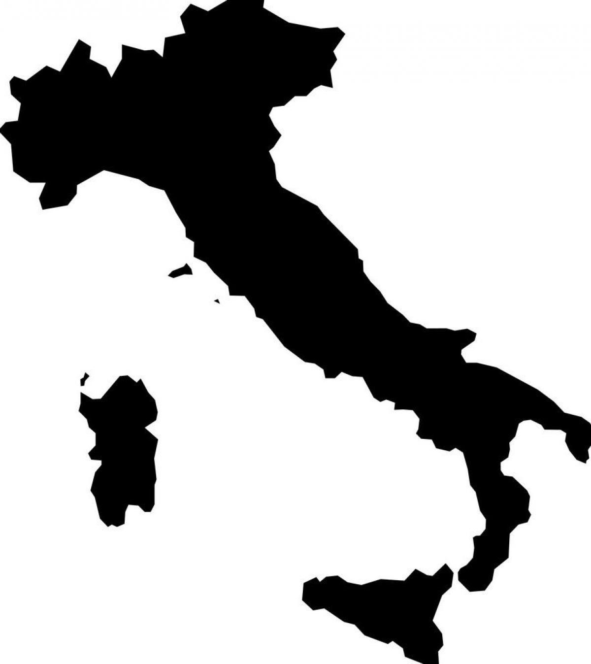 Włochy mapa wektorowa