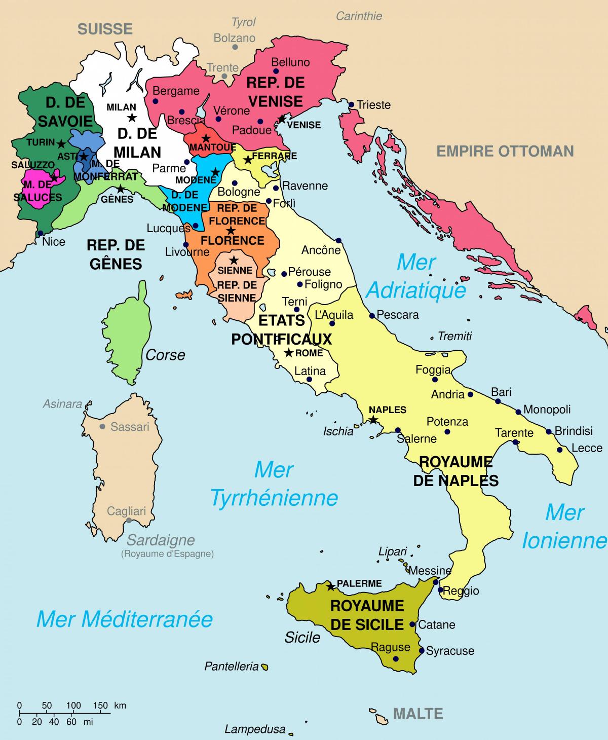 Mapa kraju Włochy