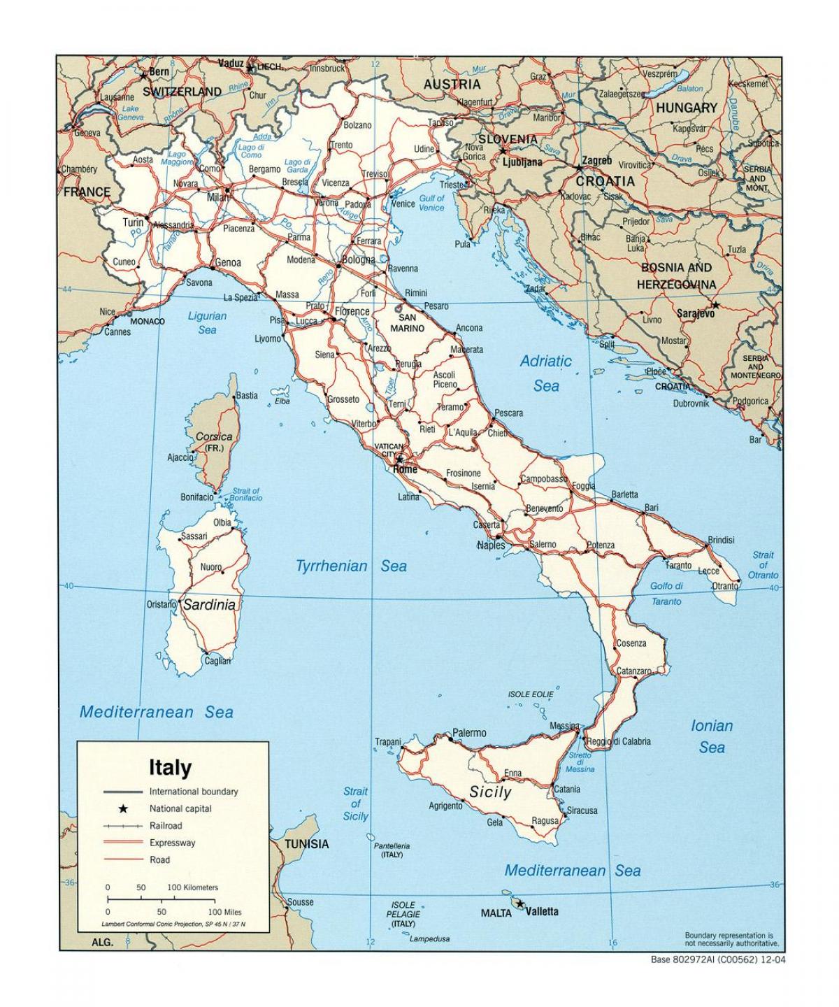 Mapa administracyjna Włoch